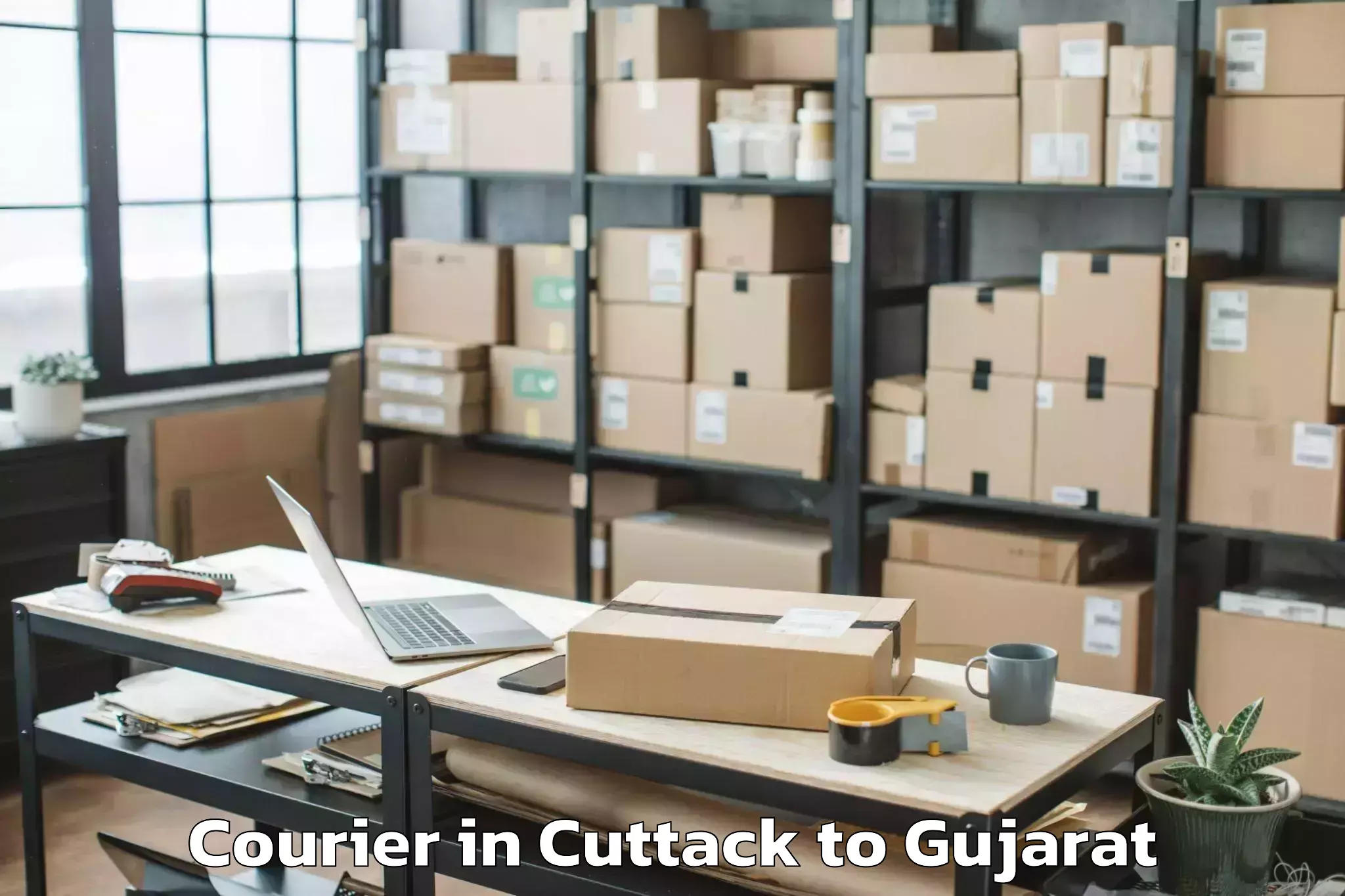 Top Cuttack to Vaghodia Courier Available